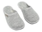 Slippers made of natural felt light gray sizes 35-48