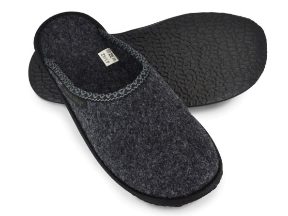 Natural felt slippers dark gray sizes 35-48 3