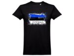 T-shirt Estonian Flag black