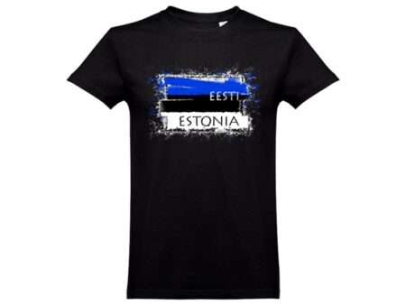 T-shirt Estonian Flag black