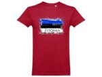 T-shirt Estonian Flag dark red