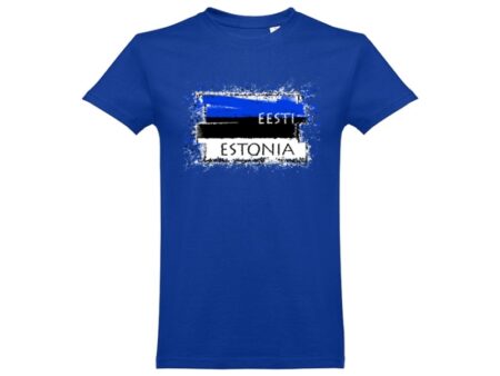 T-shirt Estonian Flag dark blue