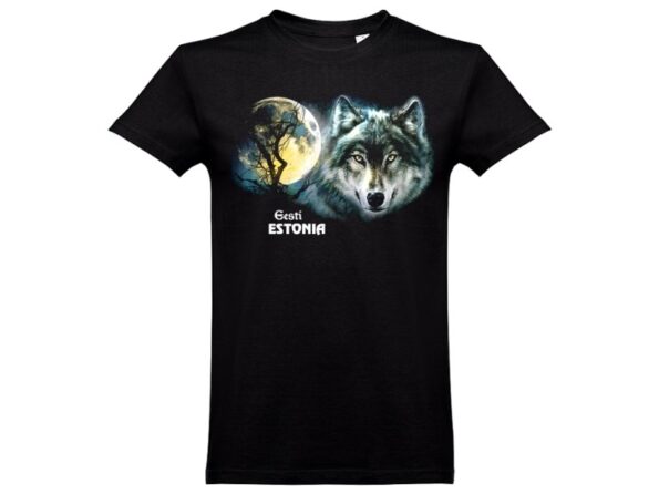 T-shirt Estonia Estonian Wolf black
