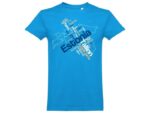 T-shirt Estonia Estonian map blue