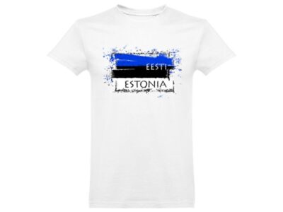 T-shirt Estonian Flag white