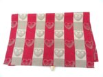 kitchen towel with red hearts