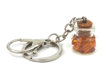 Keychain with amber