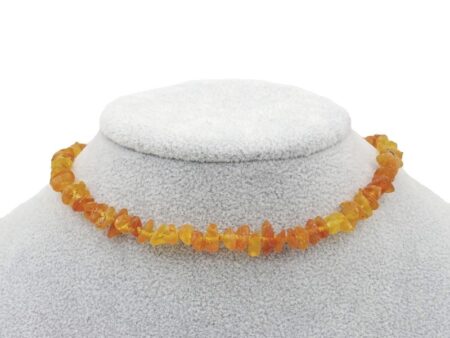 Uncut amber children's necklace