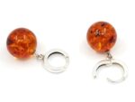 Earrings made of silver and amber KR08