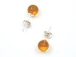 Silver and amber earrings Honey KR01