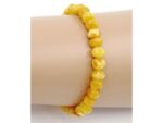 Amber bracelet on rubber cord 18cm 7g Honey no37