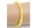 Amber bracelet on rubber cord 19cm 5,5g Lemon no36