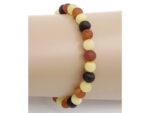 Amber bracelet on rubber cord 18cm 6g matte Multicolor no27