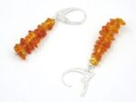 earrings with amber KR11