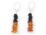 Earrings with amber Multicolor KR14