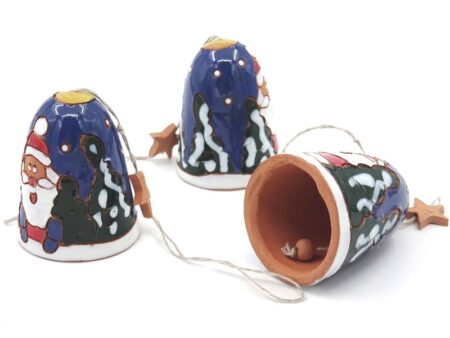 Bell from ceramic santa claus