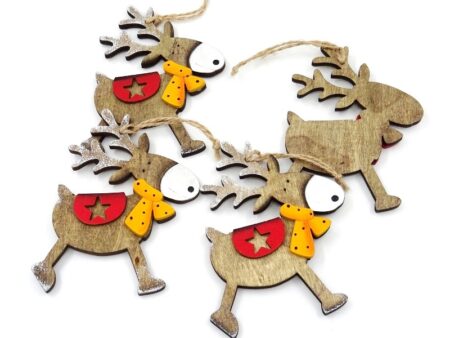 Wooden Christmas ornament Moose 2
