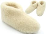 Merino wool slippers white