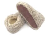 Merino wool slippers with a medium brim grey
