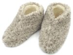 Merino wool slippers with a medium brim grey