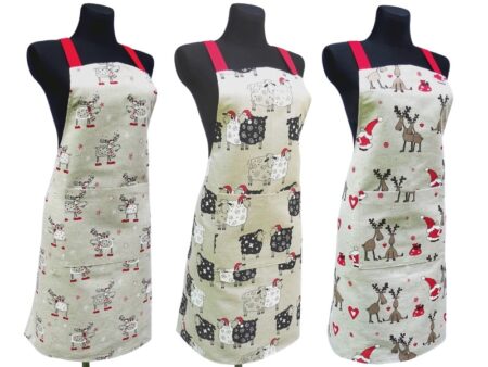 Apron with a Christmas pattern