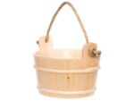 Sauna Pail made of spruce wood with rope handle 4L