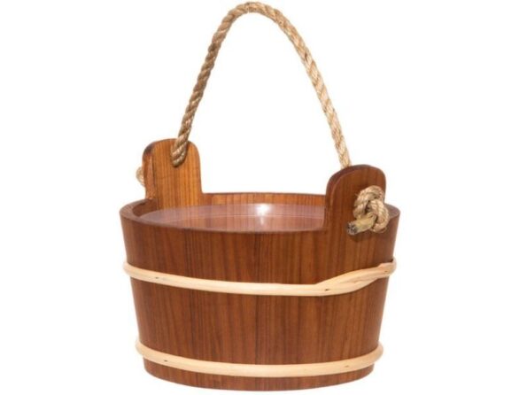 Sauna bucket with rope handle 4 L 2
