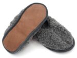 Merino wool slippers Ballerinas dark grey