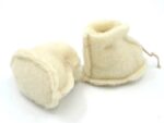 Merino wool slippers-socks for babies white size S