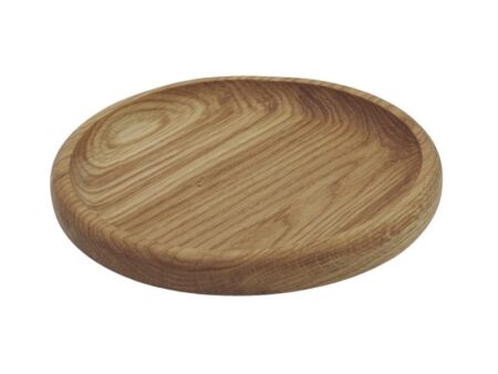 The wooden plate round