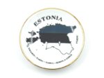 Fridge magnet porcelain plate Estonia Ø55mm