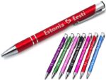 Ballpoint pen with a metal body Estonia with the heart