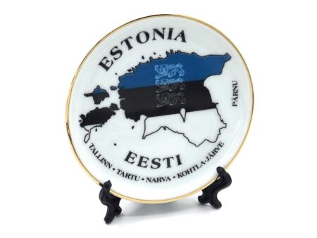 Фарфоровая настенная тарелка Эстония