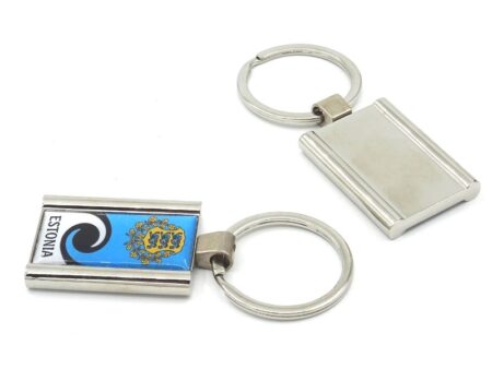 Металлический брелок для ключей с гербом Эстонии