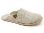 felt slippers beige