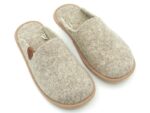 felt slippers beige