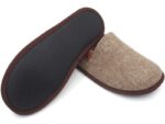 felt slippers brown