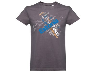 T-shirt Estonian map dark gray