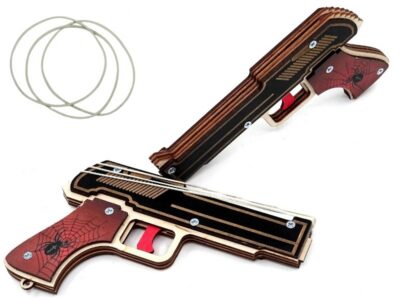 Gun for shooting rubber rings red spider