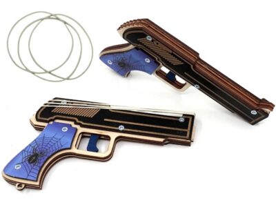 pistol for shooting rubber rings blue spider