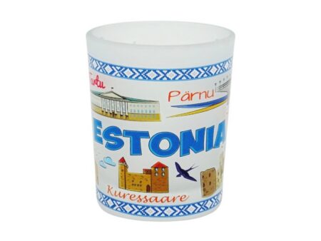 Shot glass with Estonian symbols 