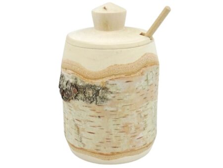 Sugar container made of birch
