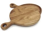 Oak plate with handle