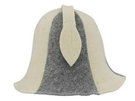 men's sauna hat grey-beige back