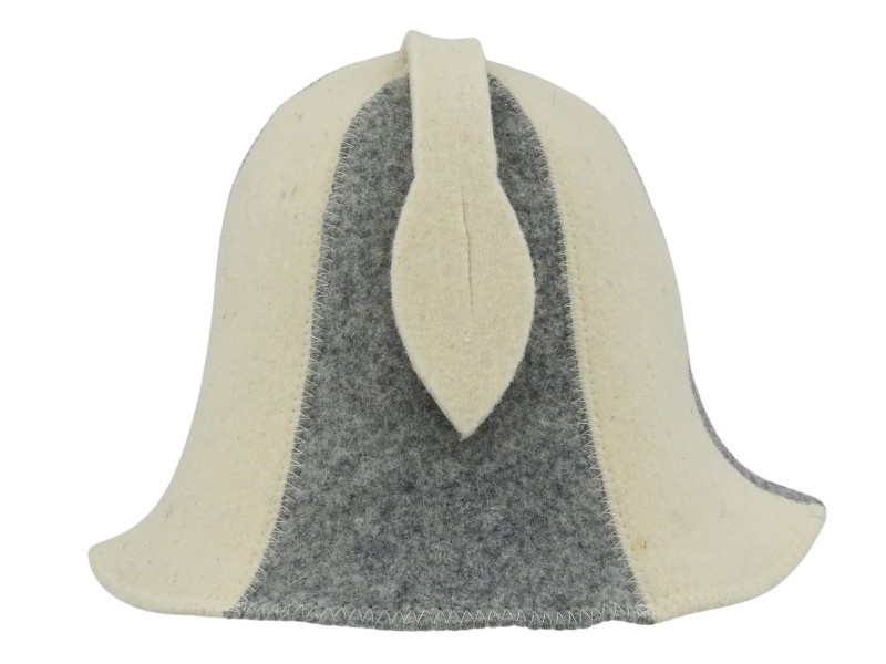 men's sauna hat grey-beige back men's sauna hat grey-beige back